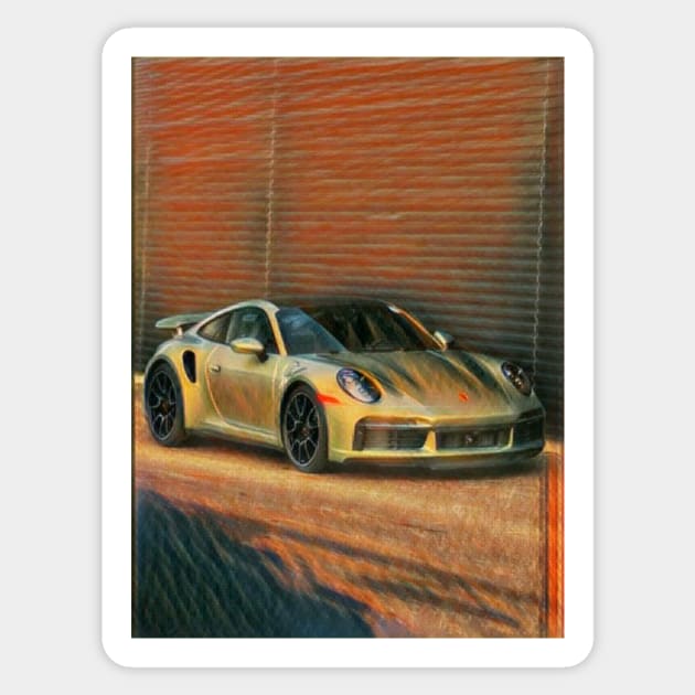 Porsche 911 Turbo S Sticker by OrangeCars